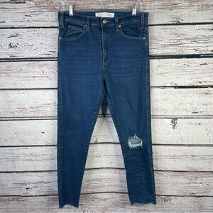 Signature by Levi‎ Strauss Heritage High Rise Skinny Jeans Size 10 Raw Edge Hem
